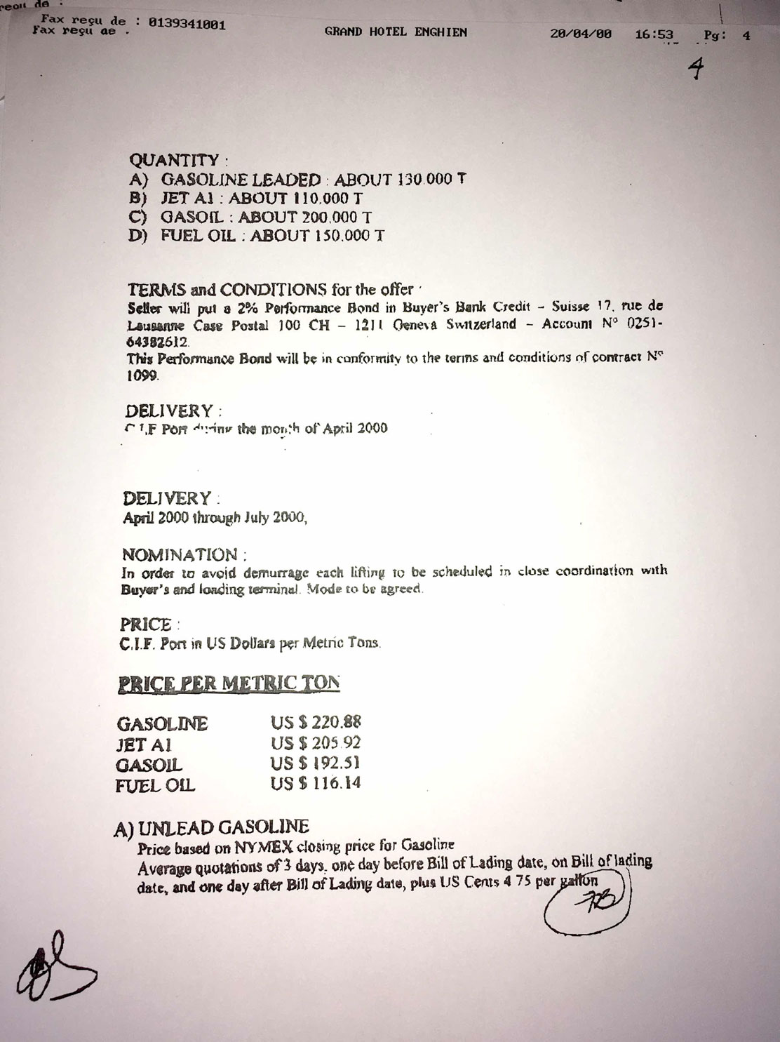 Omni Petroleum proposal to Charles Acelor